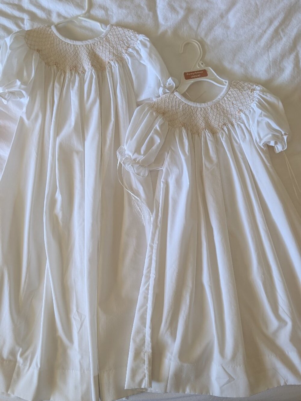 Pleats and Stitches Heirloom Gowns size 3T and 6 - sibling match or separates